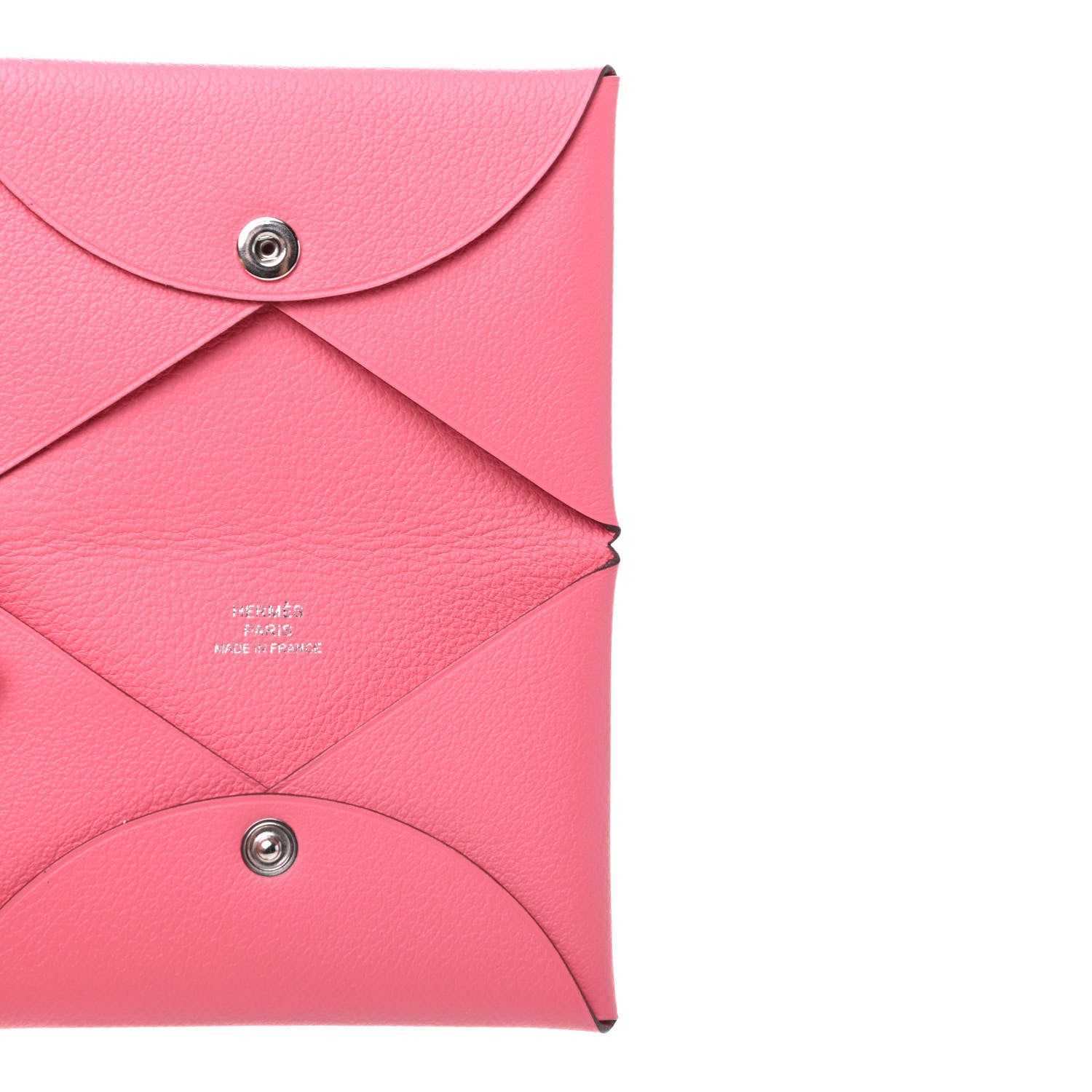 Hermes Evercolor Calvi Card Case Rose Azalee 5 of 7