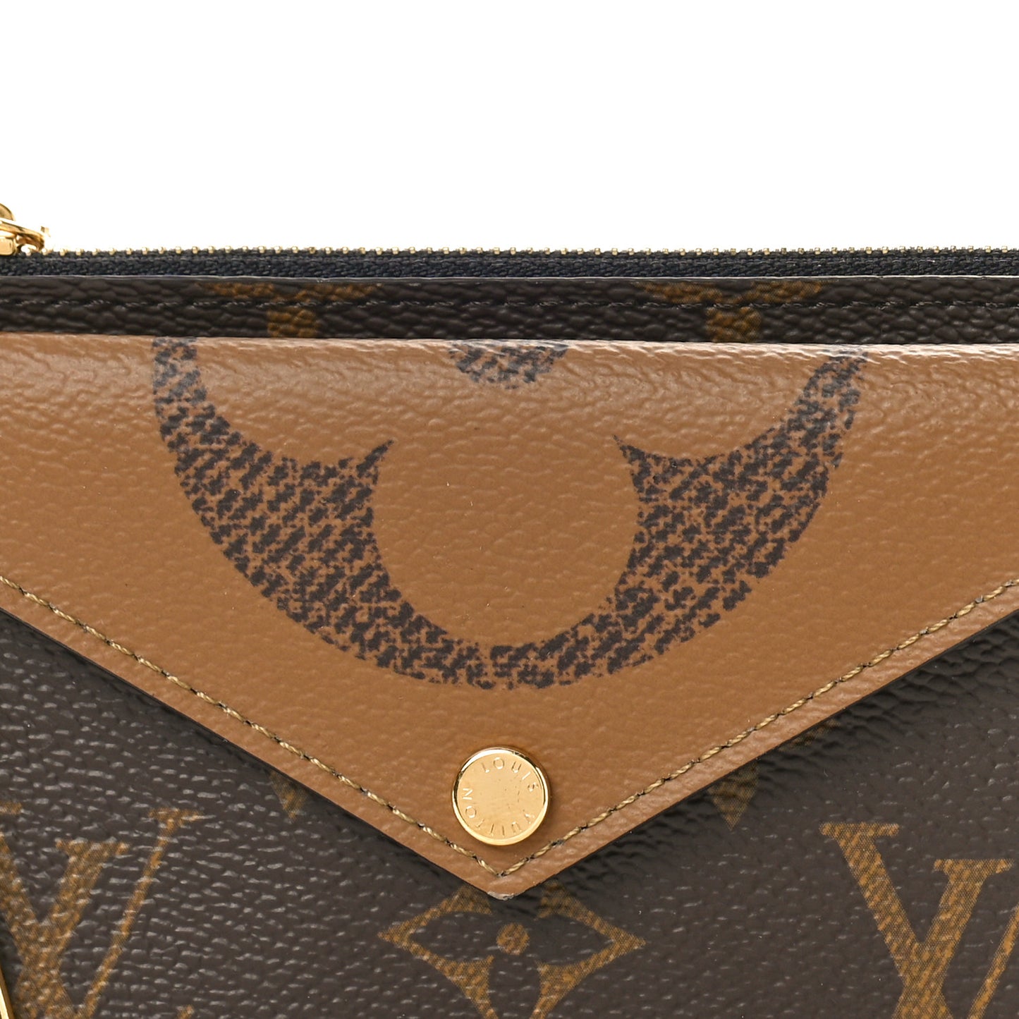 Reverse Monogram Recto Verso Card Holder Brown
