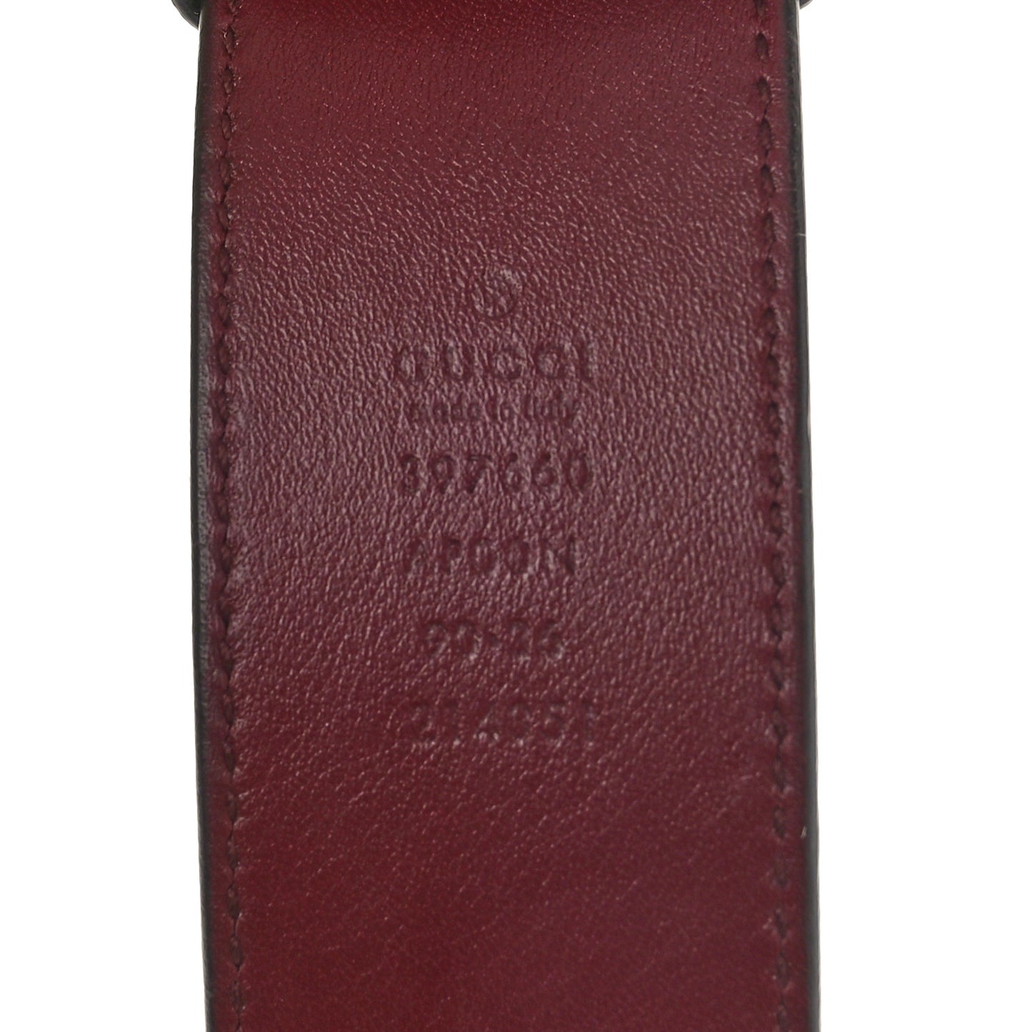 Moon Calfskin Nickel Double G 40mm Belt 90 36 Strong Red