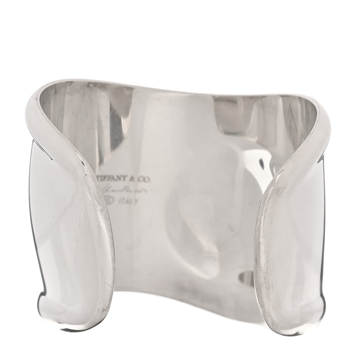 Tiffany Sterling Silver Medium Elsa Peretti Right Wrist Bone Cuff Bracelet 2 of 3