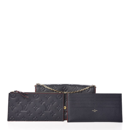 Louis Vuitton Empreinte Pochette Felicie Chain Wallet Marine Rouge 3 of 12