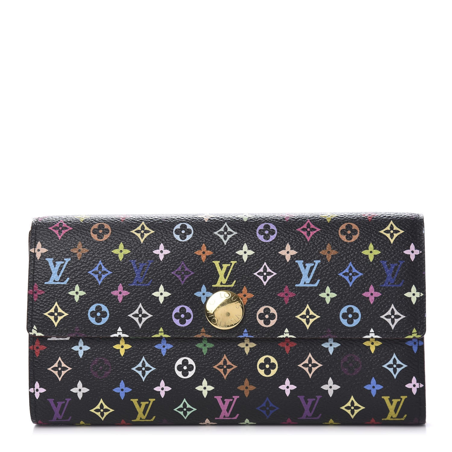 Louis Vuitton Monogram Multicolor Sarah Wallet Black Grenade 1 of 10