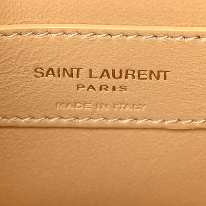 Saint Laurent Metallic Calfskin Small Classic Monogram Kate Tassel Satchel Gold 5 of 5