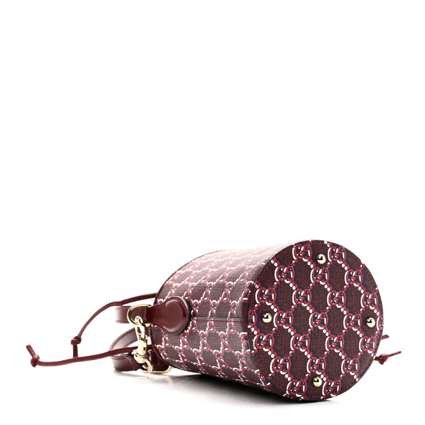 GG Shadow Monogram Mini Bucket Bag Rosso Ancora Red