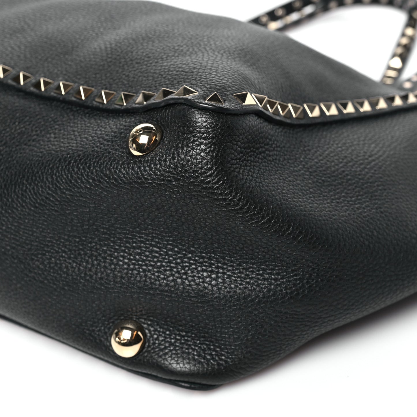 Vitello Medium Rockstud Tote Black