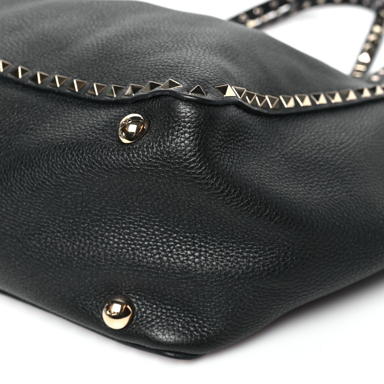 Valentino Garavani Vitello Medium Rockstud Tote Black 9 of 9