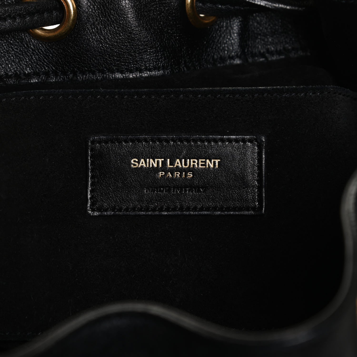 Saint Laurent Calfskin Small Emmanuelle Fringe Bucket Bag Black 8 of 10