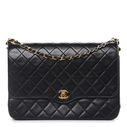 Chanel Lambskin Quilted Medium Single Flap Black 1 of 18