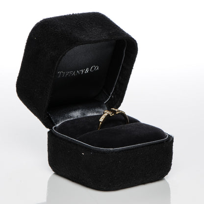 Tiffany 18K Yellow Gold Diamond T Wire Ring 52 6 5 of 5