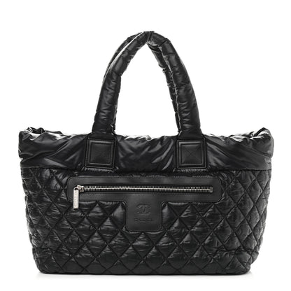 Chanel Nylon Quilted Large Coco Cocoon Tote Black 1 of 13