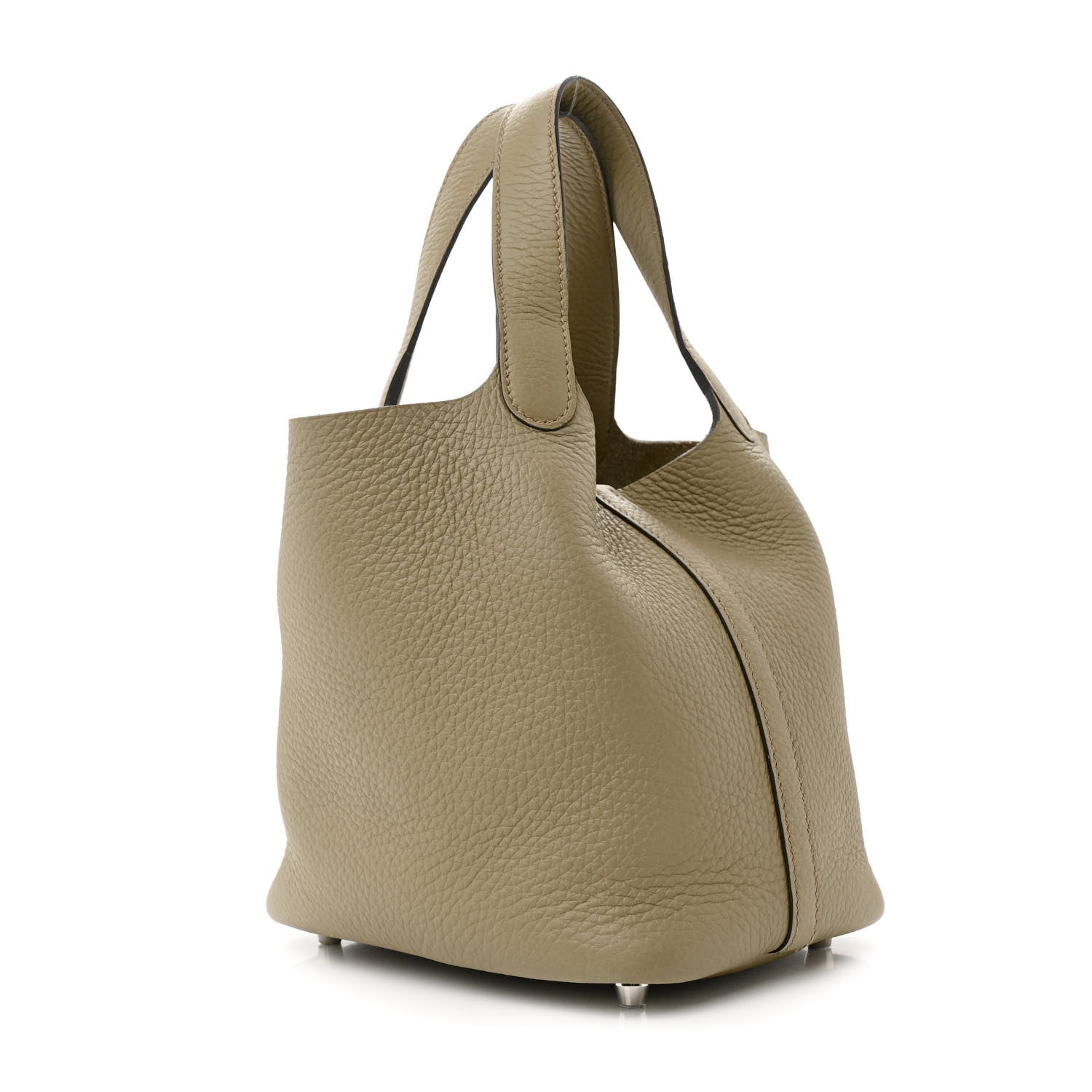 Hermes Taurillon Clemence Picotin Lock 18 PM Beige Marfa 2 of 11