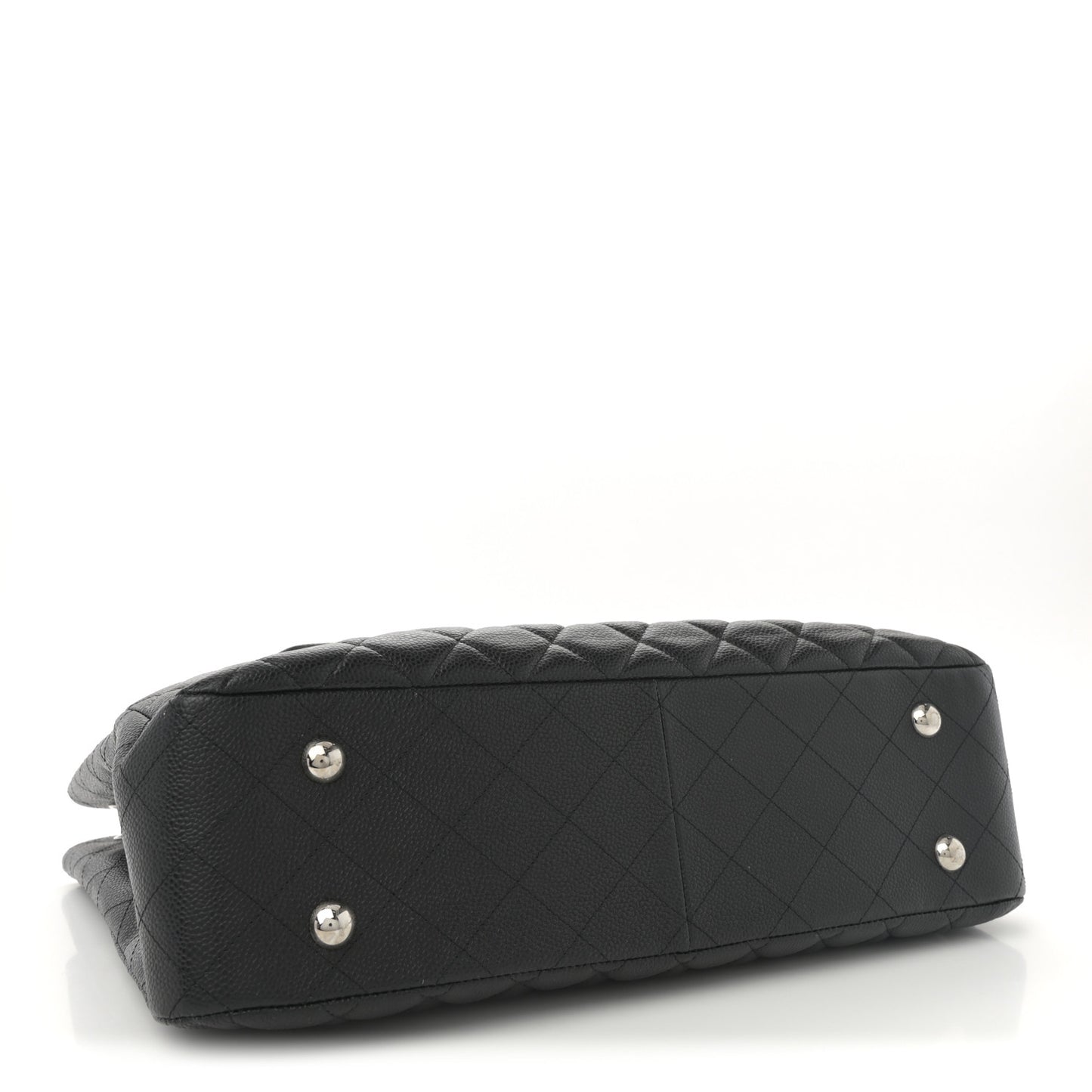 Caviar Quilted Flap Tote Black