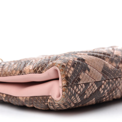 Gucci Snakeskin Matelasse GG Marmont Double Zip Chain Bag 6 of 11