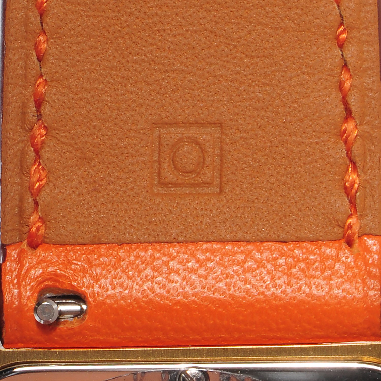Hermes Stainless Steel Swift 26mm Heure H Hour Quartz Watch Orange 5 of 9