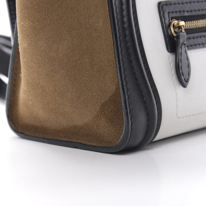 Celine Smooth Calfskin Suede Nano Tri-Color Luggage White 16 of 18