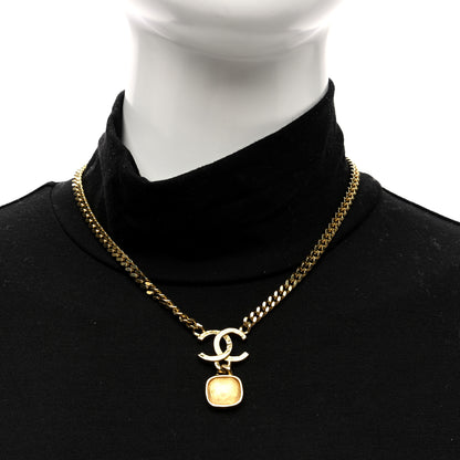Chanel Metal Natural Stones CC Necklace Gold 2 of 4