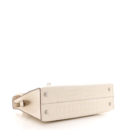 Hermes Matte Alligator Mini Kelly Sellier 20 Beton 4 of 12
