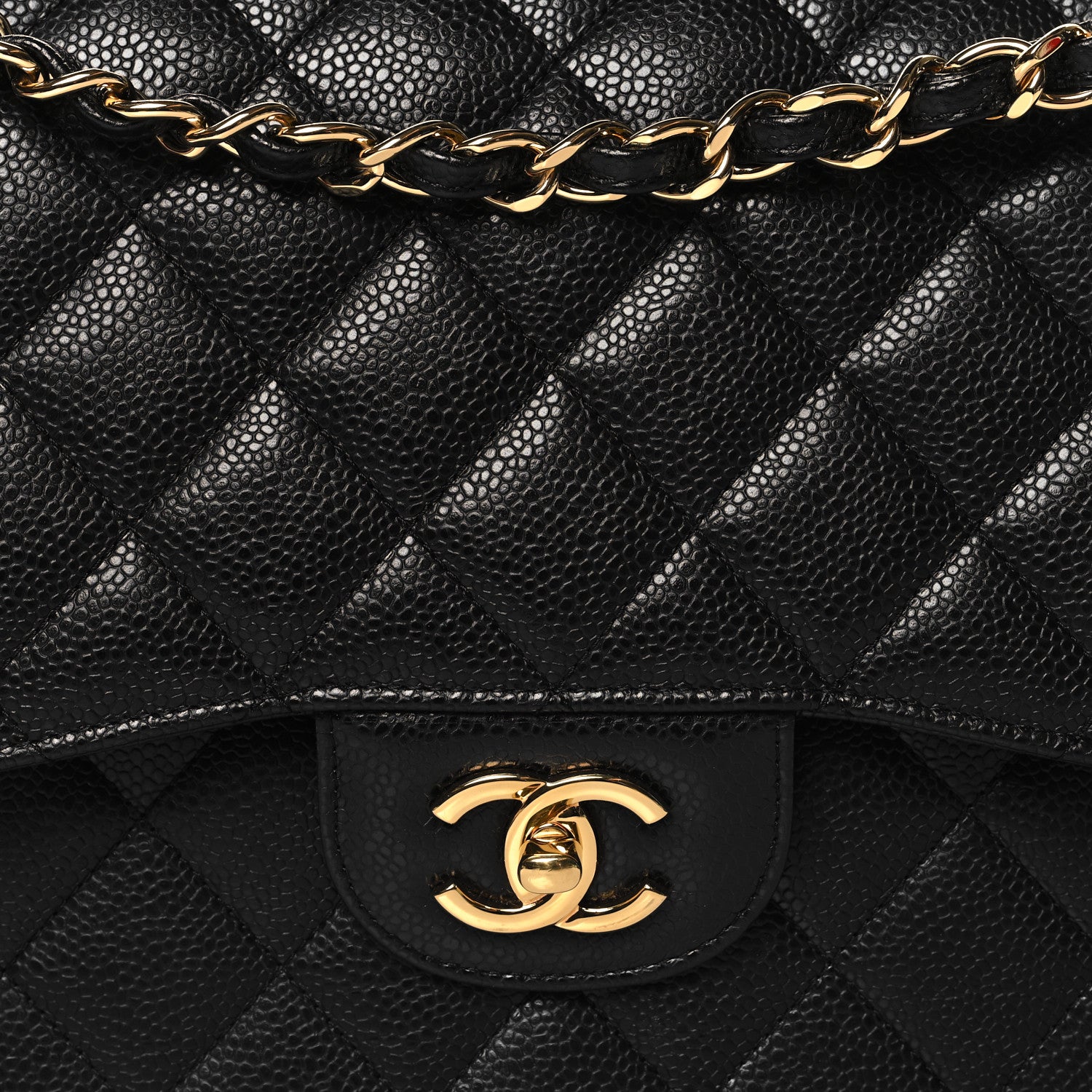 Chanel Caviar Quilted Jumbo Double Flap Black 8 of 10