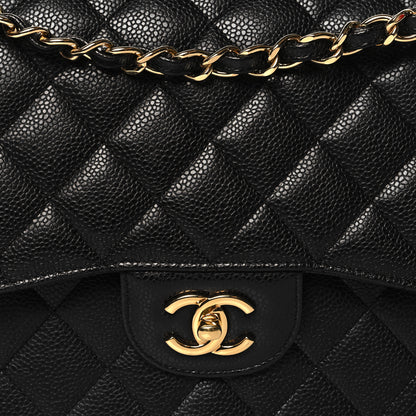 Chanel Caviar Quilted Jumbo Double Flap Black 8 of 10