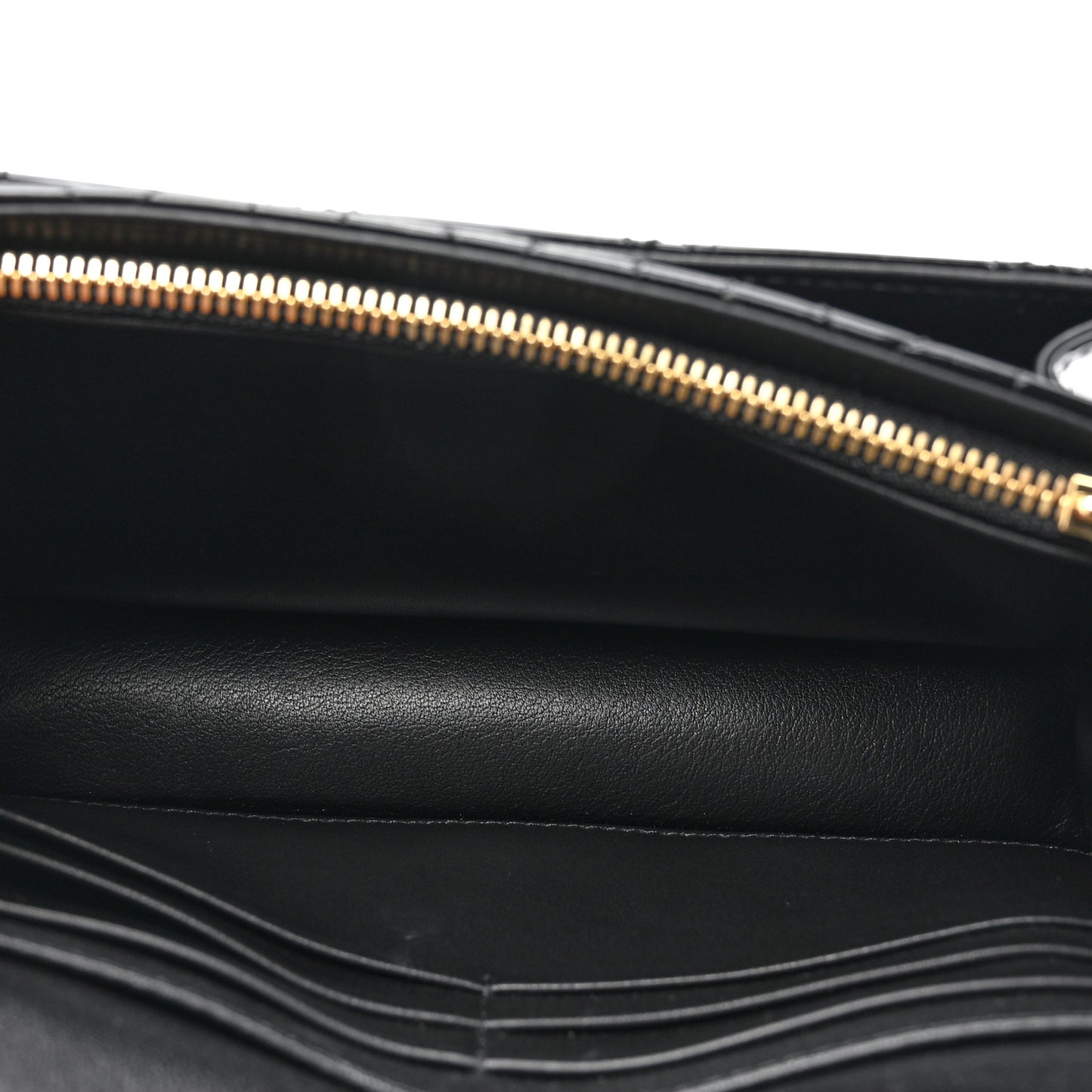 Patent Cannage Lady Dior Chain Pouch Black