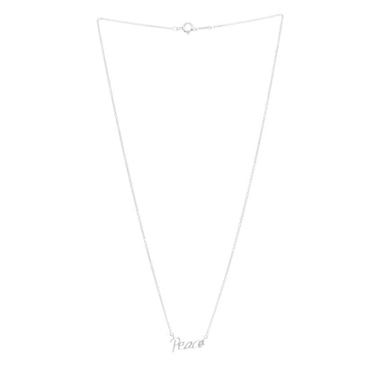 Tiffany Sterling Silver Paloma's Graffiti Peace Necklace 3 of 6