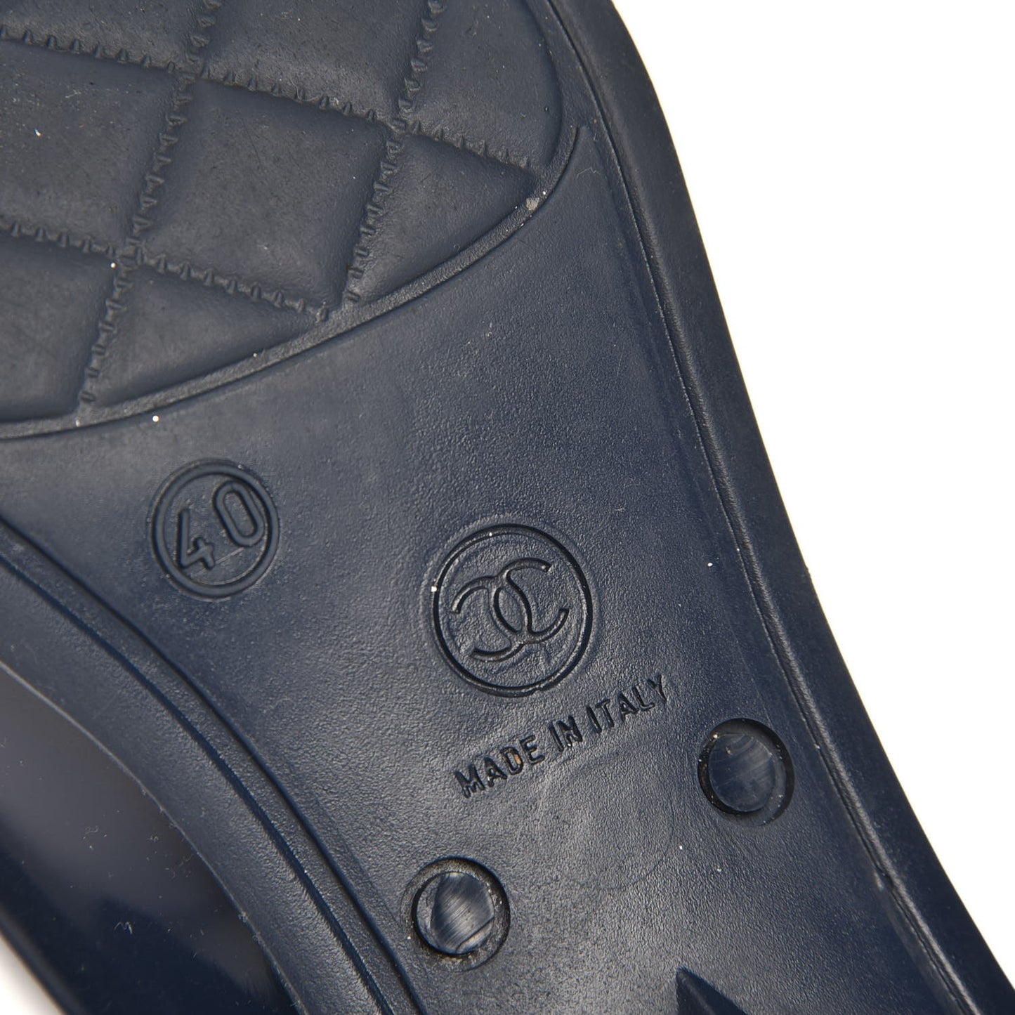 Rubber Camellia Rain Boots 40 Dark Blue