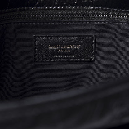 Saint Laurent Crinkled Calfskin Matelasse Monogram Medium Niki Chain Satchel Black 7 of 10