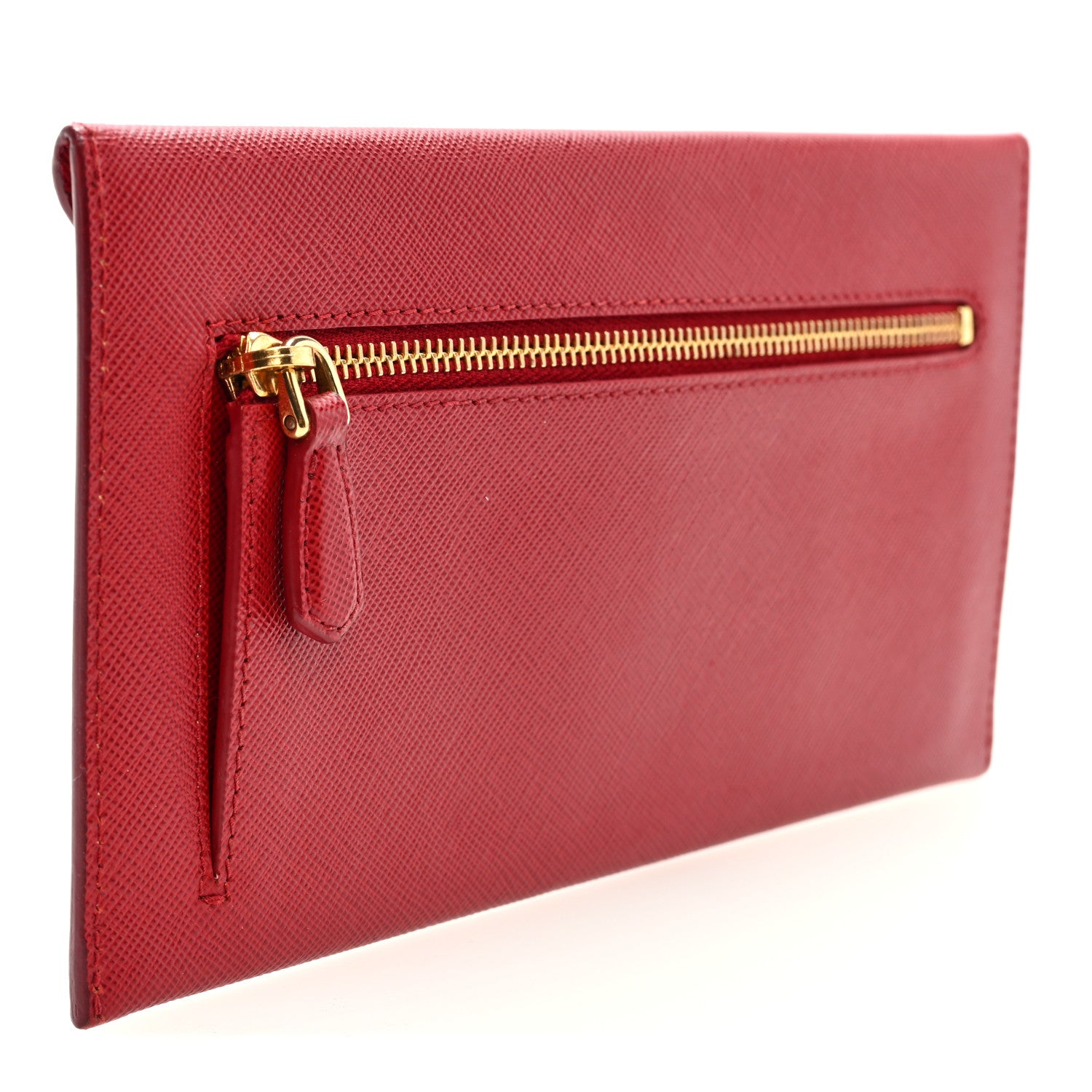 Prada Saffiano Envelope Wallet Red 3 of 7