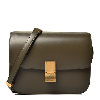 Celine Box Calfskin Classic Box Medium Flap Bag Army Green 1 of 21
