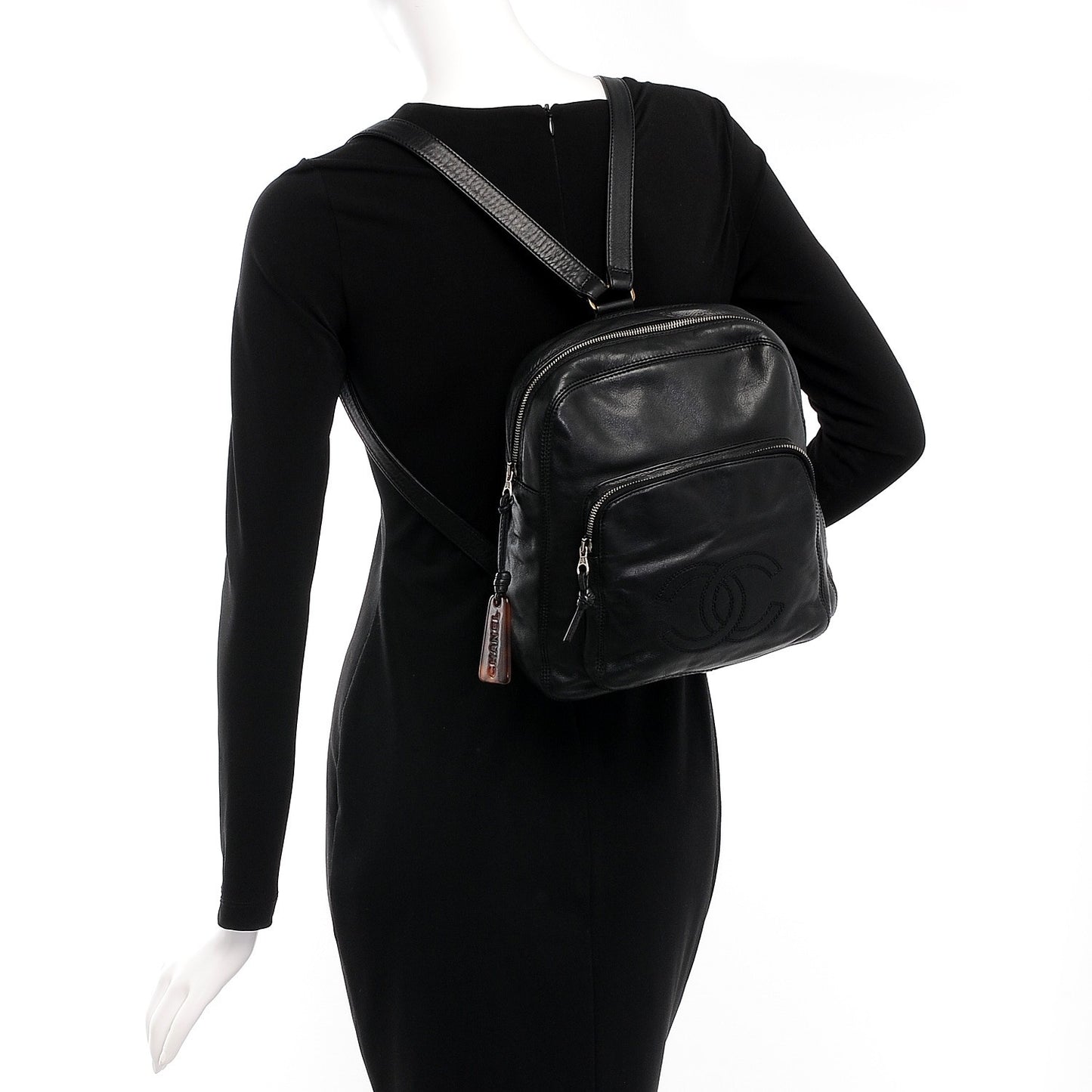 Lambskin CC Backpack Black