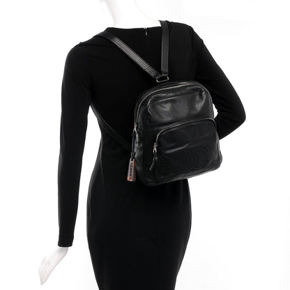 Chanel Lambskin CC Backpack Black 2 of 8