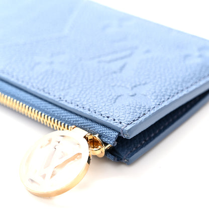 Louis Vuitton Empreinte Monogram Zipped Romy Card Holder Blue Jeans 7 of 9