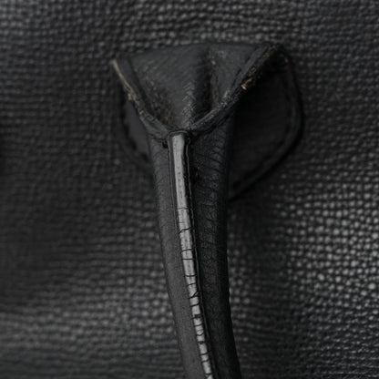 Burberry Derby Calfskin House Check Medium Banner Tote Black 22 of 28