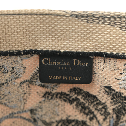Christian Dior Canvas Embroidered Toile De Jouy Tropicalia Large Book Tote Denim Blue 6 of 11
