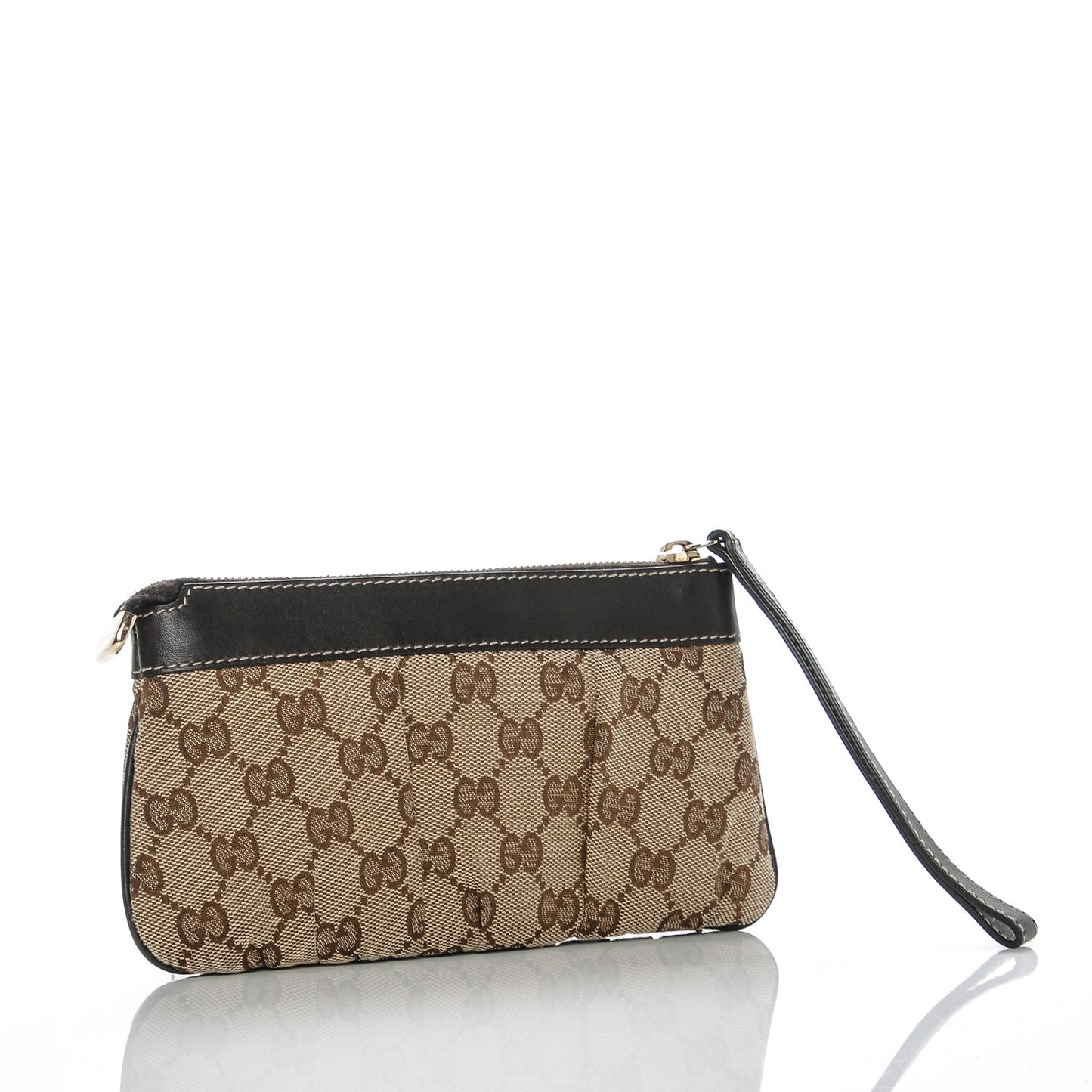 Monogram D Ring Wristlet Dark Brown