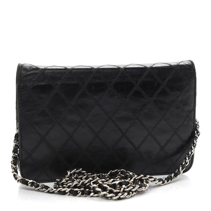 Chanel Lambskin Diamond Stitched Wallet On Chain WOC Black 3 of 13