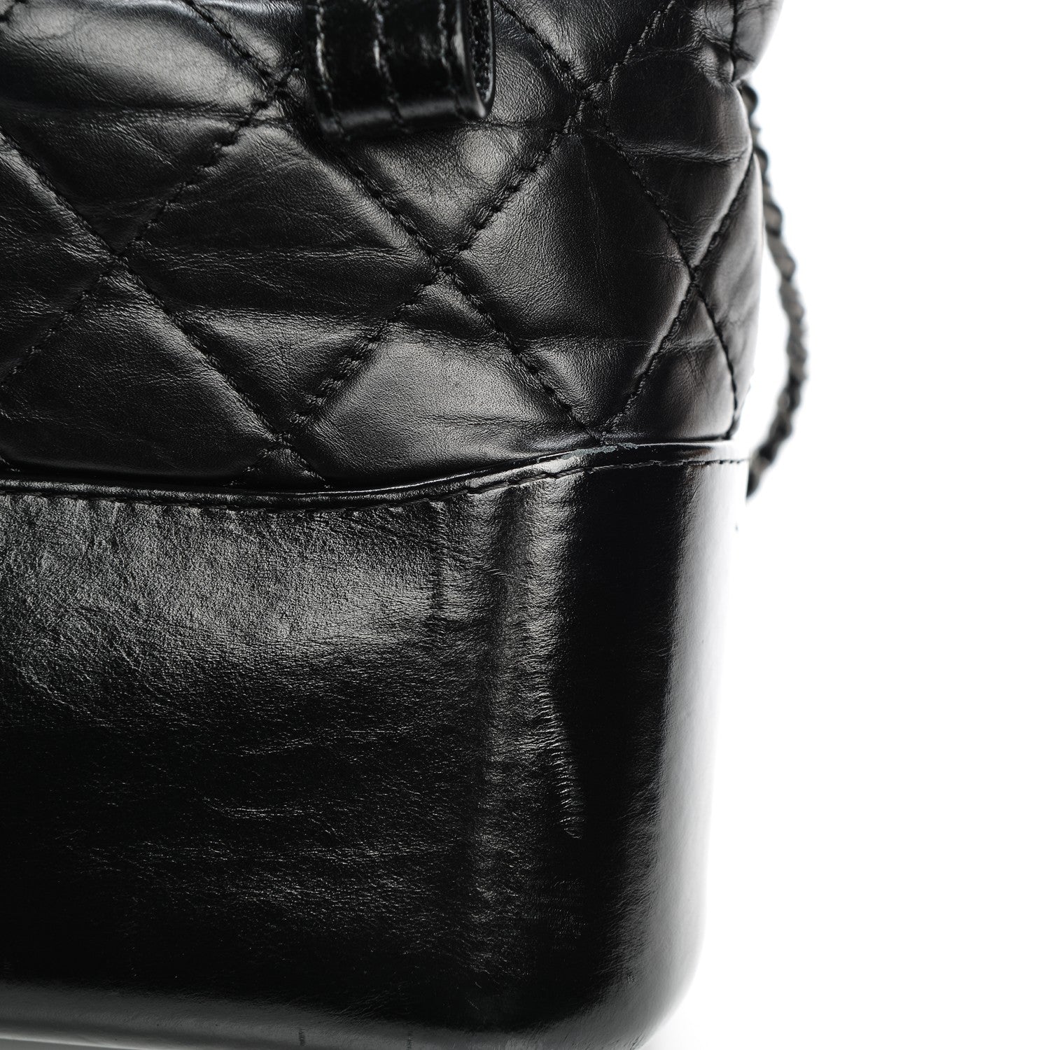 Chanel Aged Calfskin Quilted Medium Gabrielle Hobo Black 8 of 8