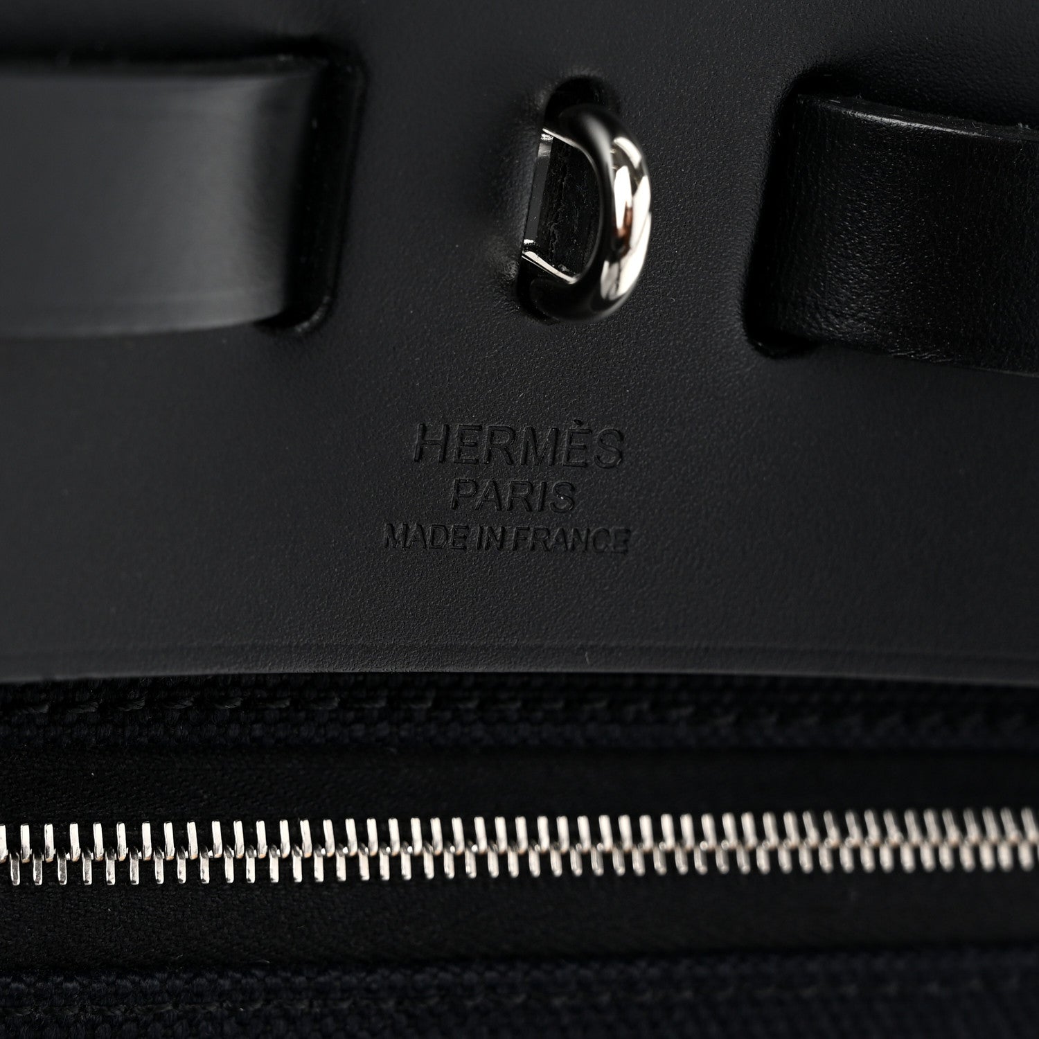 Hermes Military Toile Vache Hunter Herbag Messenger 39 Black 7 of 12