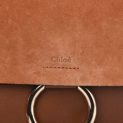 Chloe Suede Calfskin Medium Faye Shoulder Bag Tobacco 6 of 12