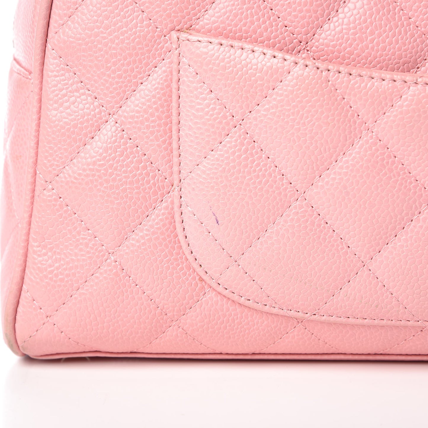 Caviar Quilted Small Bowler Pink