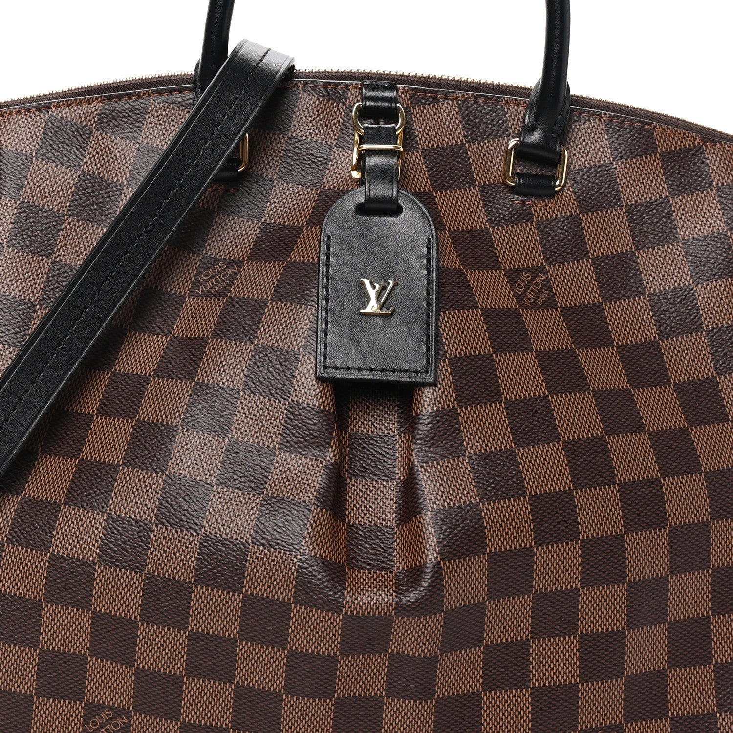 Louis Vuitton Damier Ebene Odeon Tote MM Black 6 of 8