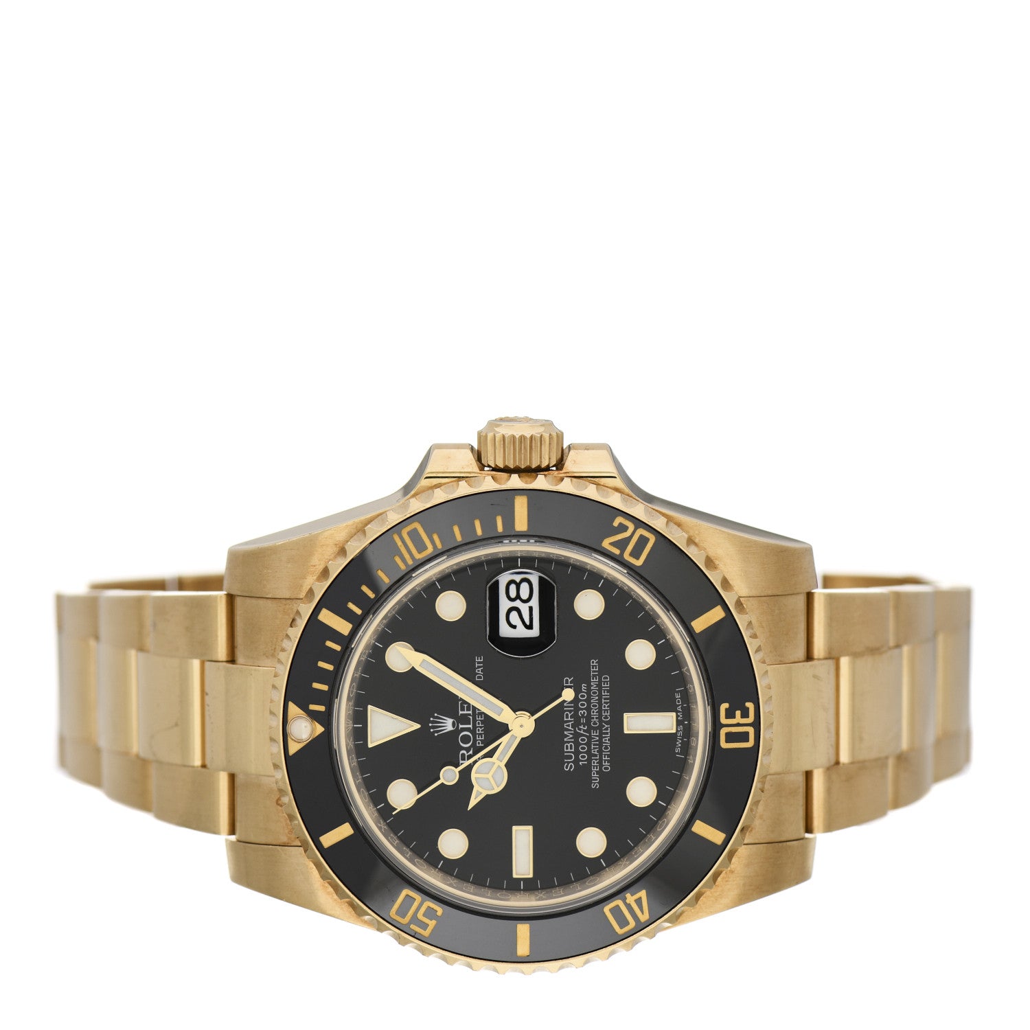 Rolex 18K Yellow Gold 40mm Submariner Date Watch Black 116618LN 2 of 8
