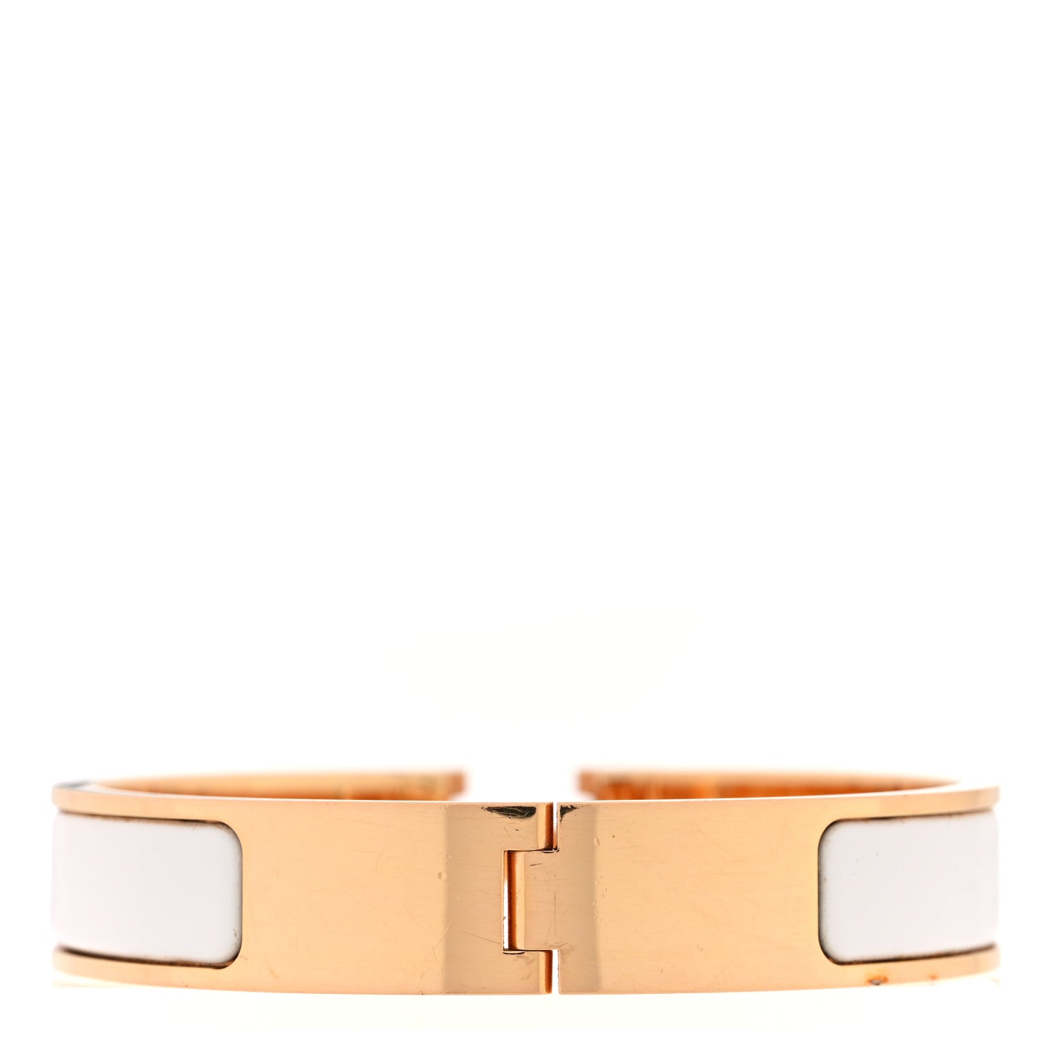 Hermes Enamel Narrow Clic Clac H Bracelet PM White 3 of 4
