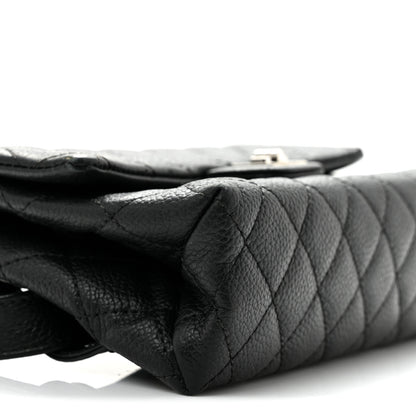 Chanel Grained Calfskin Quilted 2.55 Reissue Flap Belt Bag Clutch Black 9 of 13