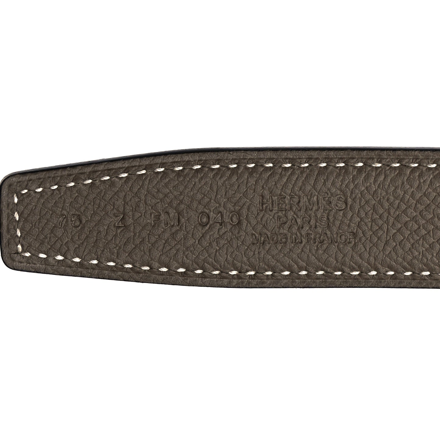 Swift Epsom 24mm H Cursives Belt 75 Black Etoupe