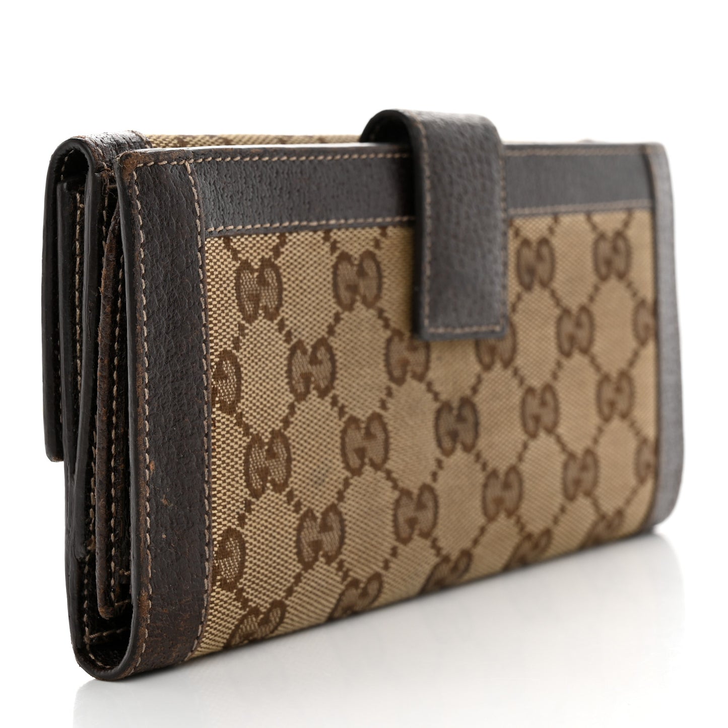 Crystal Monogram Continental Charmy Wallet Brown