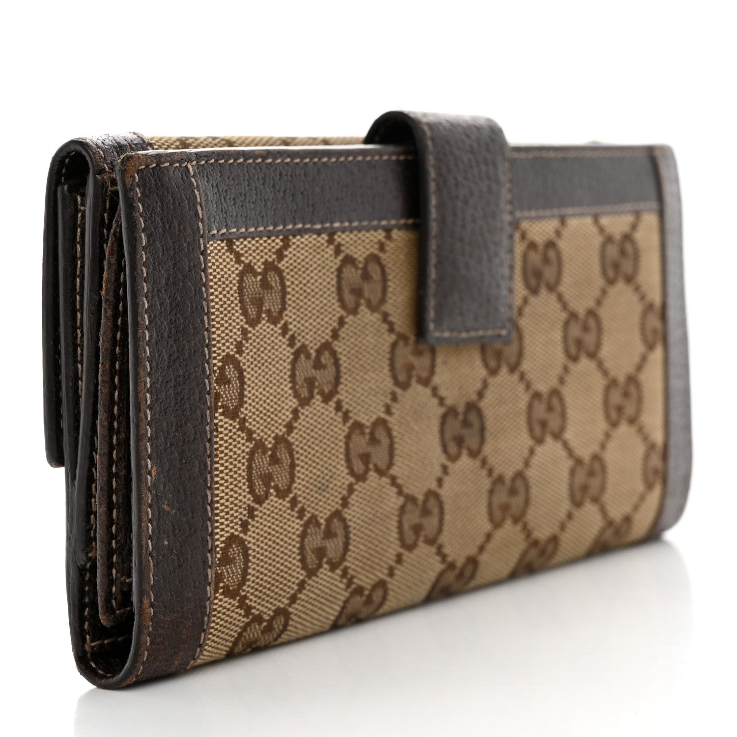 Gucci Crystal Monogram Continental Charmy Wallet Brown 3 of 18