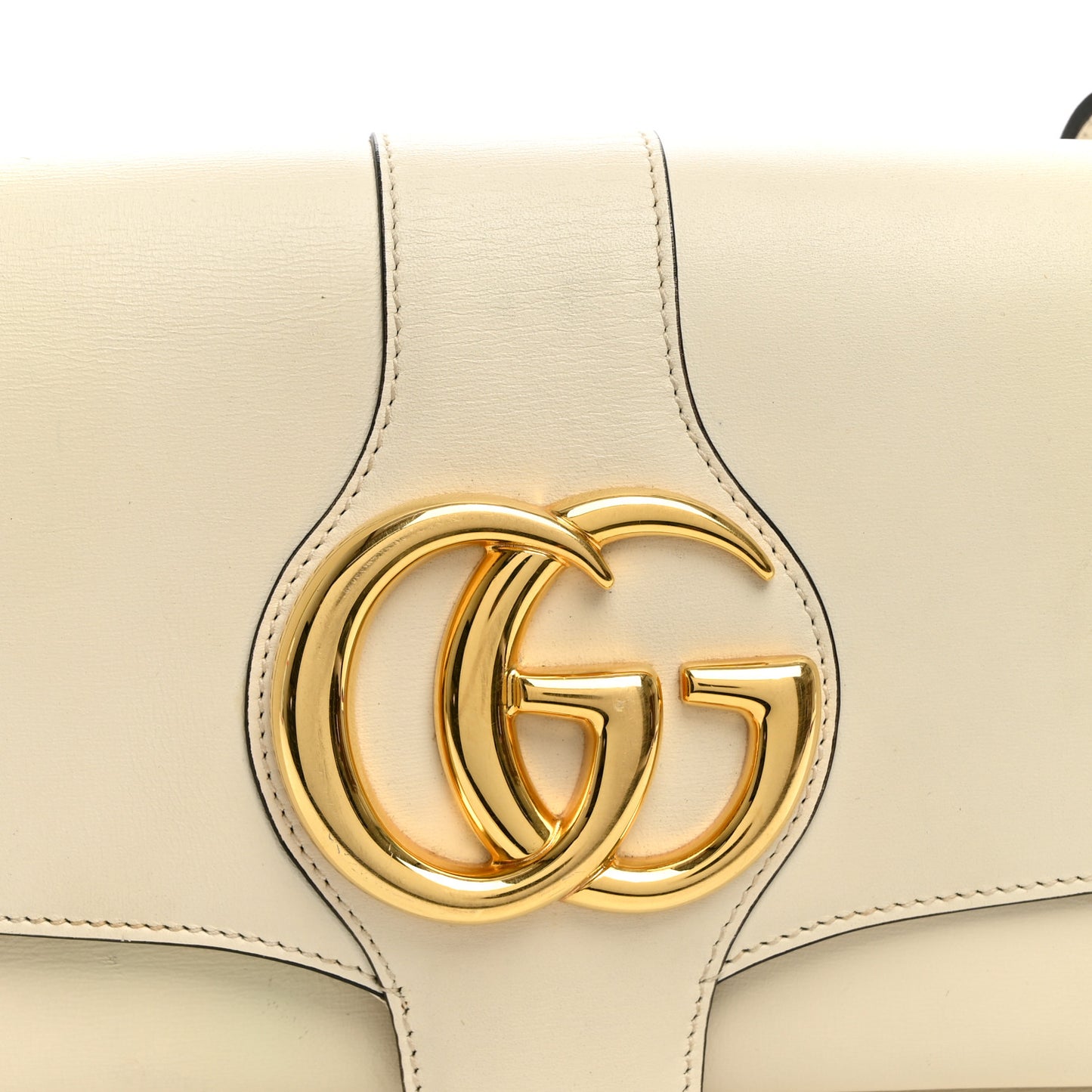 Calfskin Small Arli Flap Shoulder Bag Mystic White