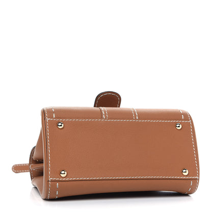 Delvaux Grained Rodeo Calfskin Surpique Mini Brillant Satchel Vegetal Ivory 4 of 9