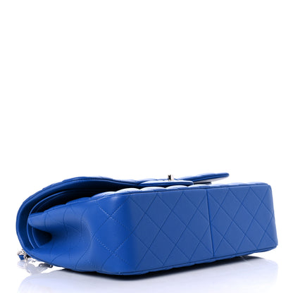 Chanel Lambskin Quilted Jumbo Double Flap Blue 4 of 10